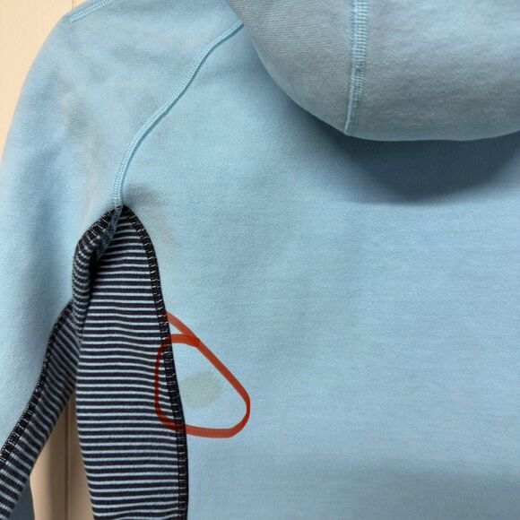 Lululemon Scuba Hoodie Striped Trim Shhh I’m Meditating Full Zip Up Women 6 GUC - Picture 6 of 12